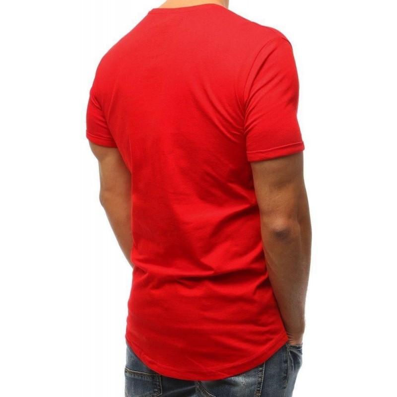 Tričko s lebkou pre mužov (rx3207) - červené