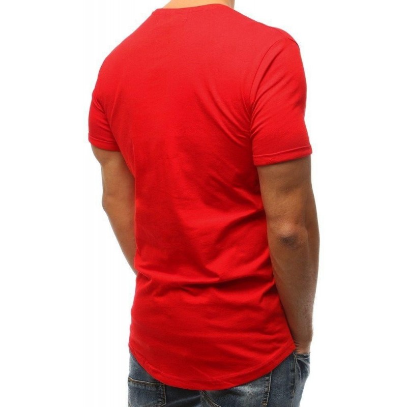 Tričko s lebkou pre mužov (rx3207) - červené