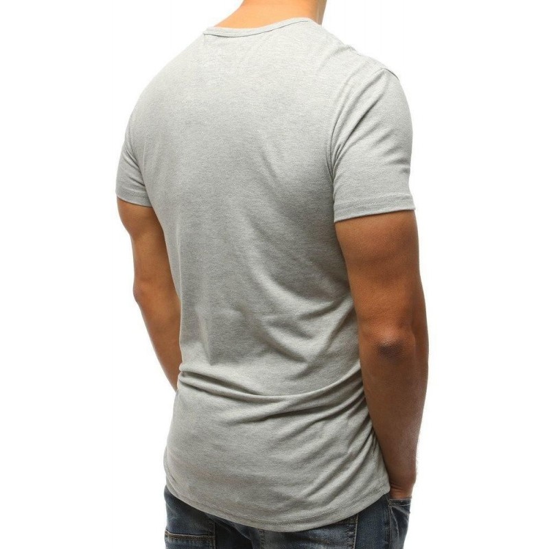Zaujímavé pánske tričko s potlačou (rx3226) - sivé