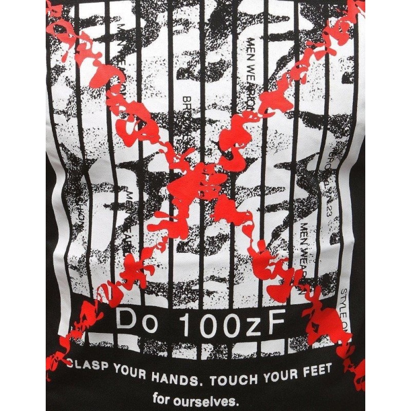 Zaujímavé pánske tričko s potlačou (rx3227) - čierne