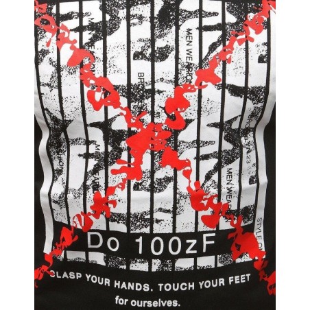 Zaujímavé pánske tričko s potlačou (rx3227) - čierne