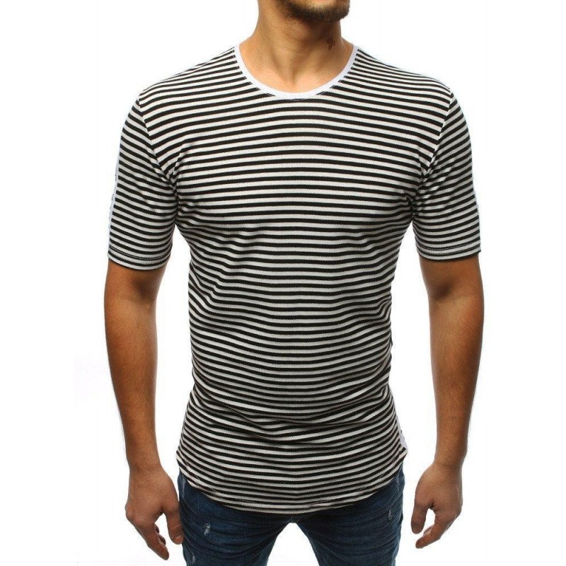 Pruhované tričko (rx3193) - čierne