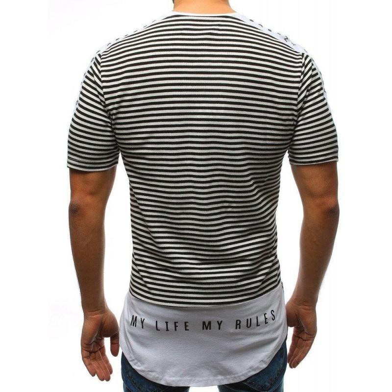 Pruhované tričko (rx3193) - čierne