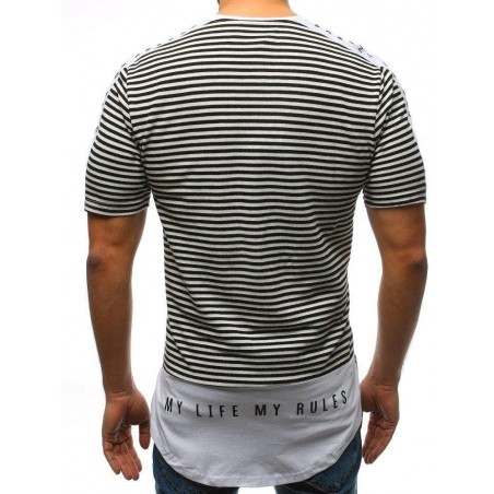 Pruhované tričko (rx3193) - čierne