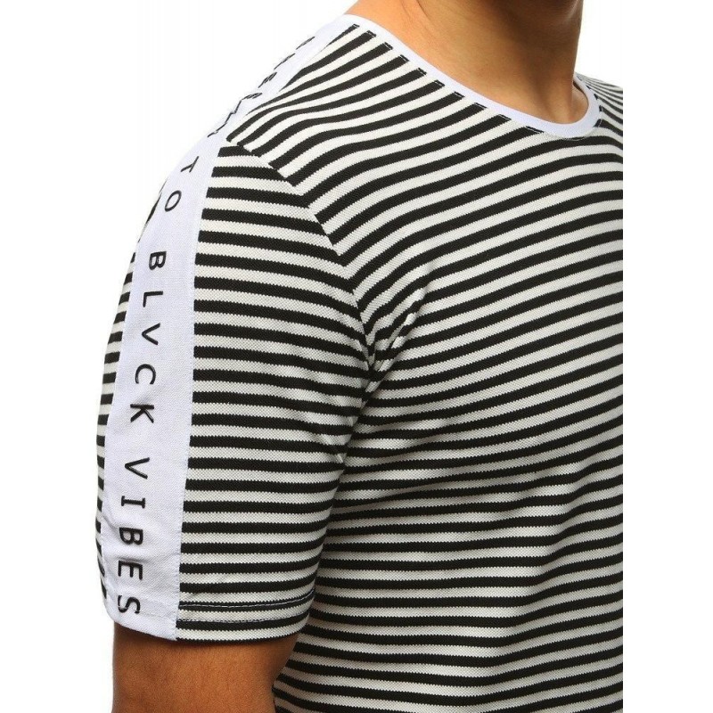 Pruhované tričko (rx3193) - čierne