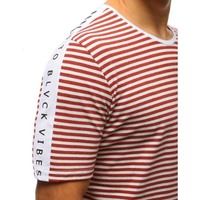Pruhované tričko (rx3194) - bordové