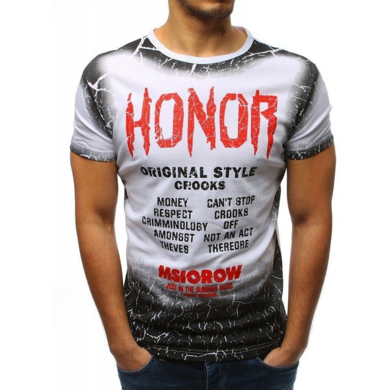 Pánske tričko s potlačou (rx3243) - biele