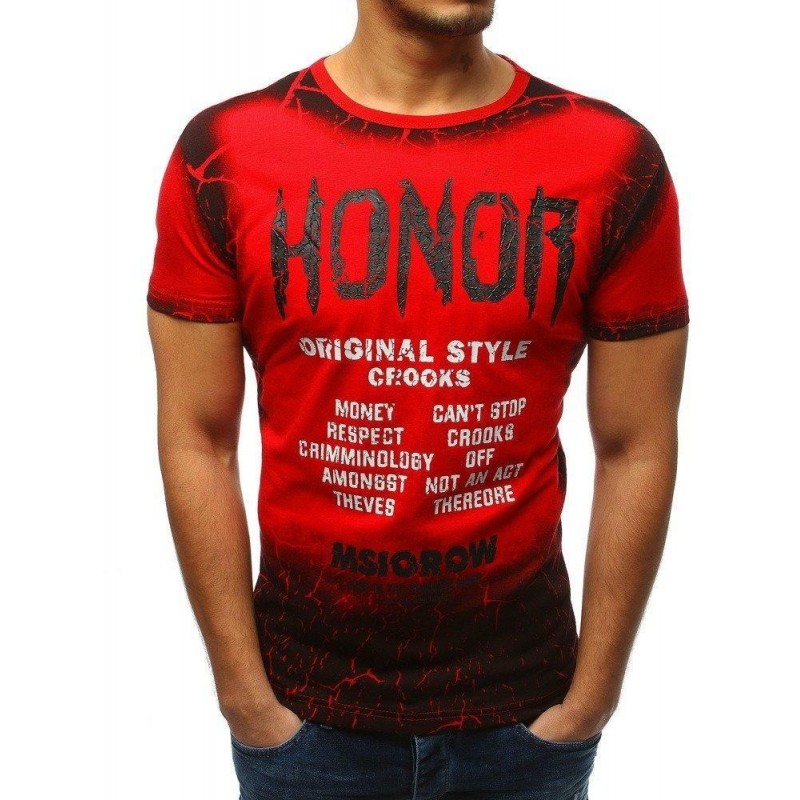 Pánske tričko s potlačou (rx3245) - červené