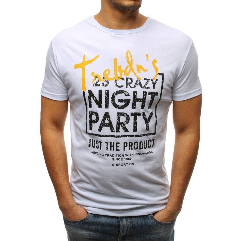 Pánske tričko s potlačou (rx3255) - biele