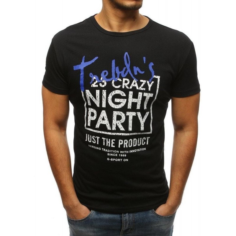 Pánske tričko s potlačou (rx3257) - čierne