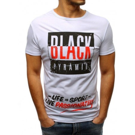 Tričko s potlačou pre pánov (rx3258) - biele
