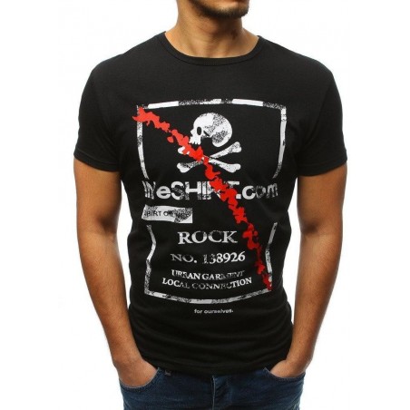 Moderné tričko s potlačou (rx3212) - čierne