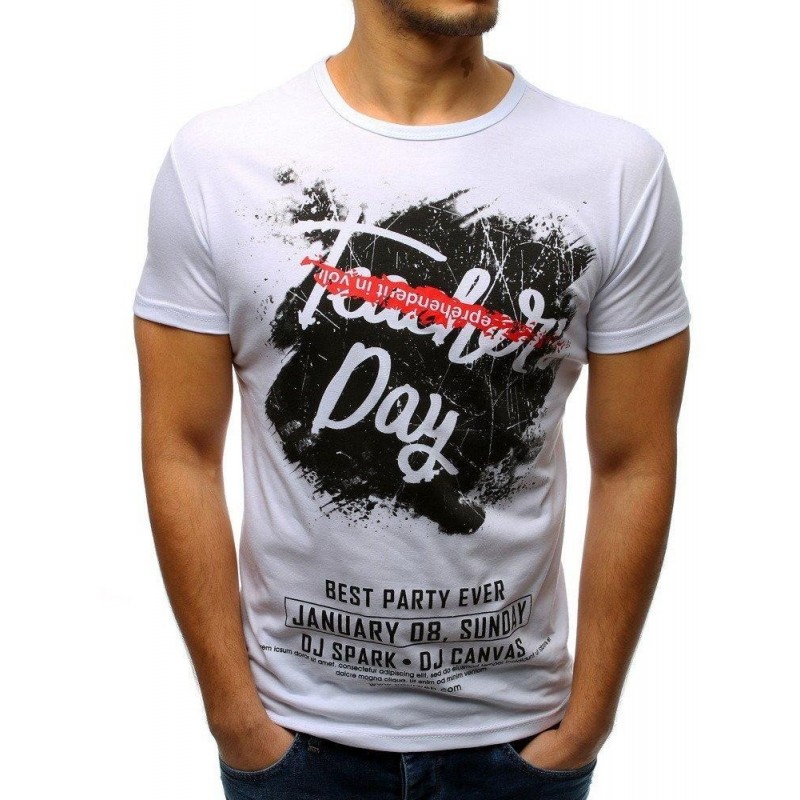 Unikátne pánske tričko (rx3213) - biele