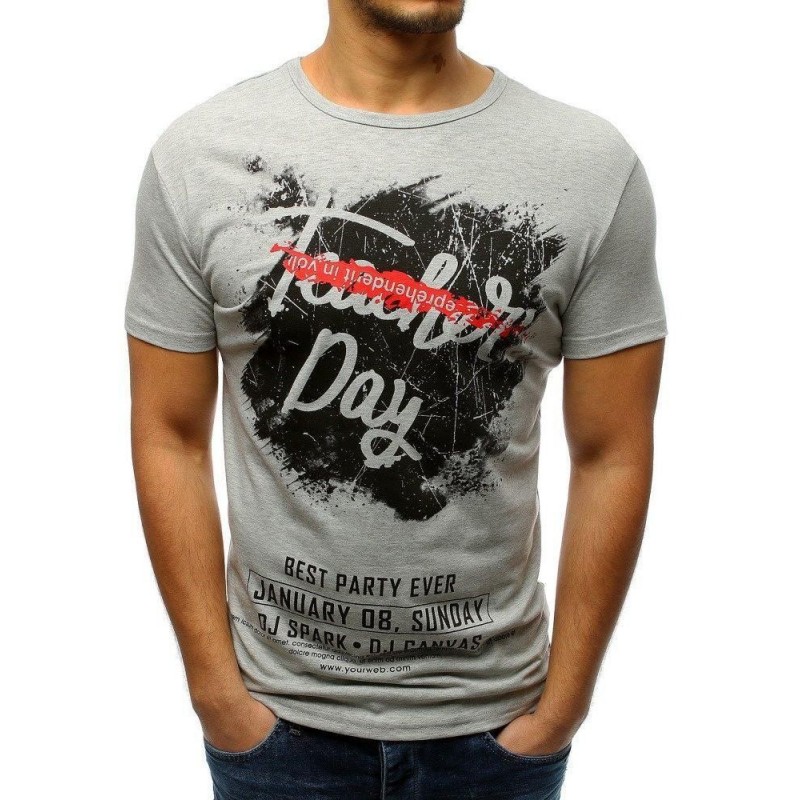 Unikátne pánske tričko (rx3214) - sivé