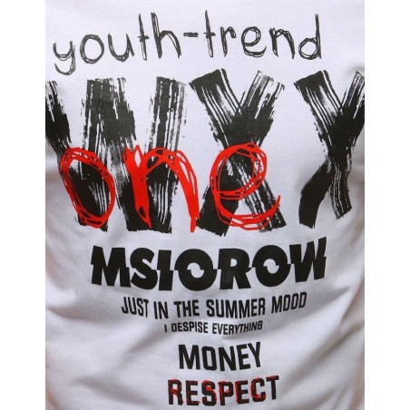 Tričko pánske s potlačou (rx3219) - biele