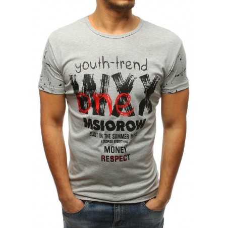 Tričko pánske s potlačou (rx3220) - sivé