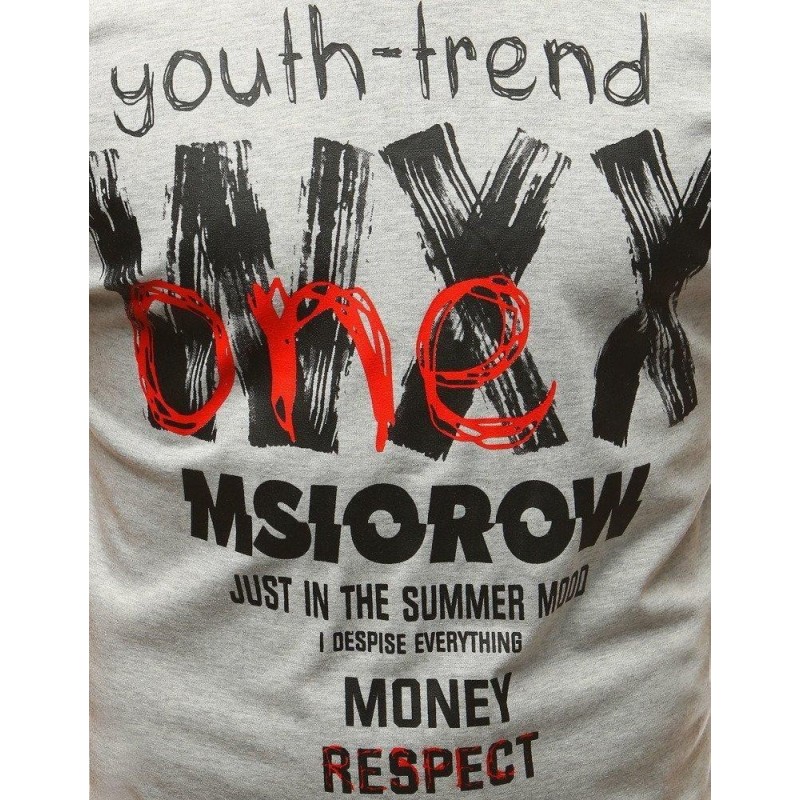 Tričko pánske s potlačou (rx3220) - sivé