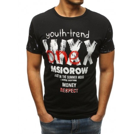 Tričko pánske s potlačou (rx3221) - čierne