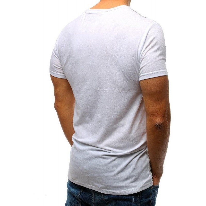 Pánske zaujímavé tričko (rx3364) - biele