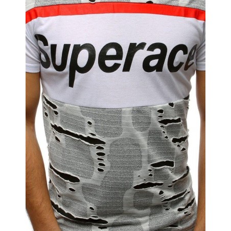 Pánske zaujímavé tričko (rx3364) - biele