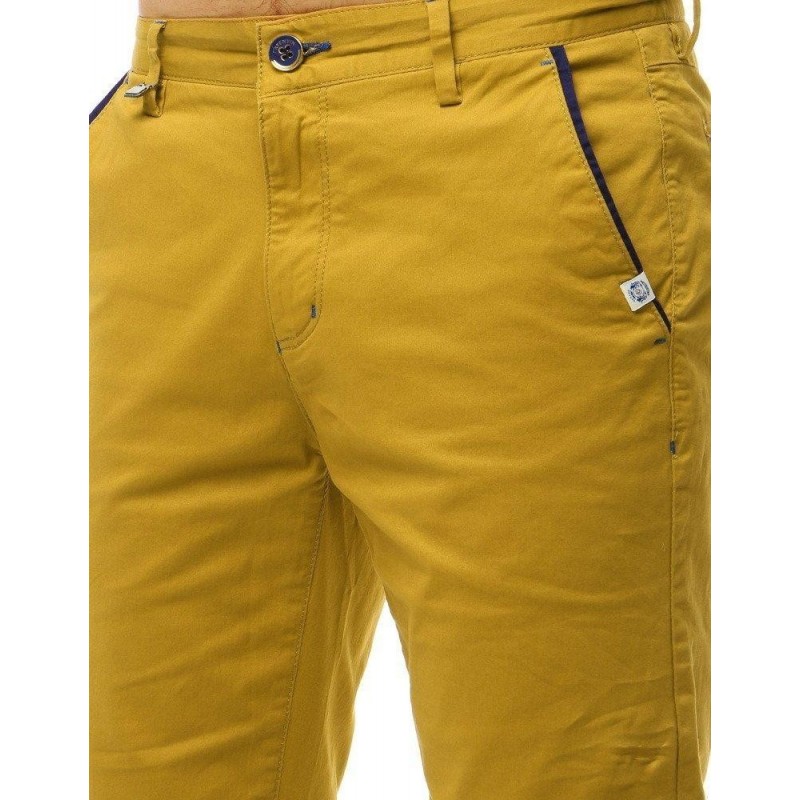 Pánske džínsové kraťasy (sx0768) - kamelové