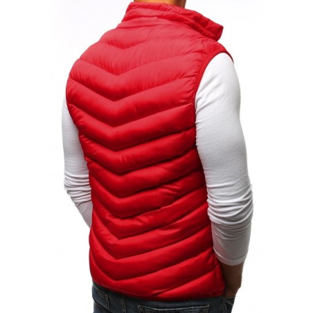 Pánska prešívaná vesta (tx2293) - červená, veľ. XL
