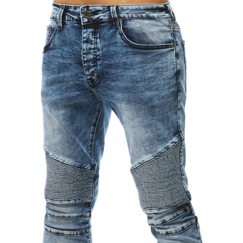 Výborné pánske modré rifle (ux1849)