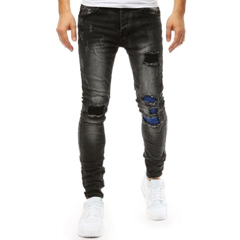Moderné čierne džínsy pre mužov (ux1851)