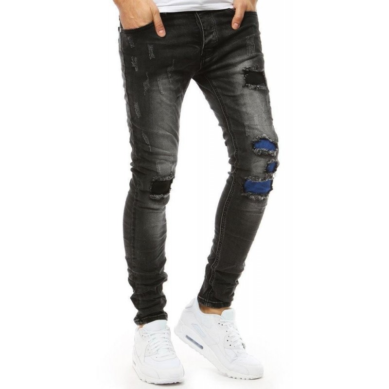 Moderné čierne džínsy pre mužov (ux1851)