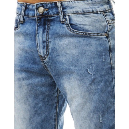 Skvelé rifľové krátke nohavice (sx0788) - modré