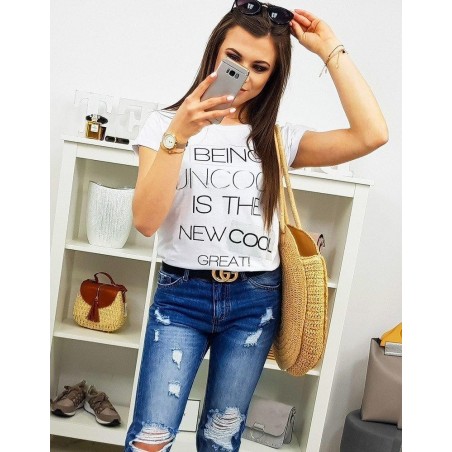 Bavlnené dámske tričko (ry1079) - biele