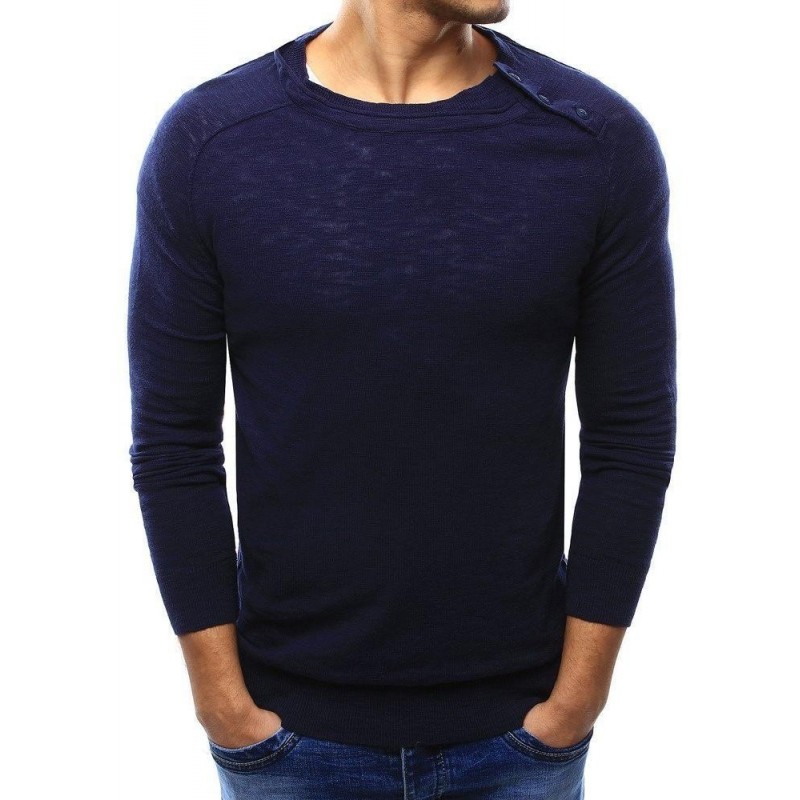 Pánsky sveter tmavomodrý (wx1003)