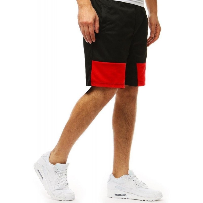 Teplákové kraťasy pre mužov (sx0885) - čierne