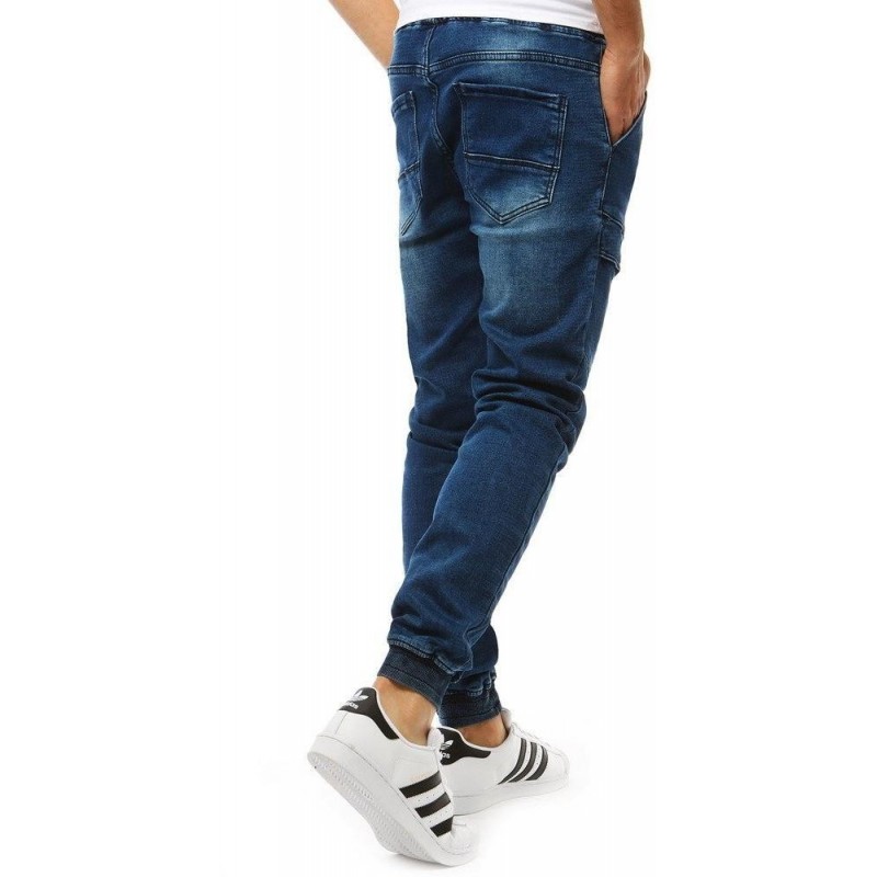 Jogger pánske denimové nohavice (ux1893) - modré