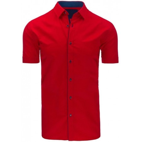 Košeľa pánska s krátkym rukávom (kx0776) - červená