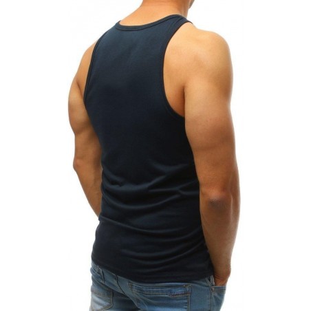 Pánske tričko bez rukávov (rx3492) - tmavomodré