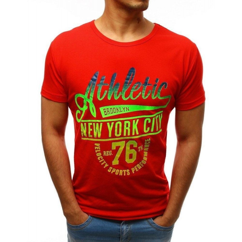 Pánske tričko s potlačou (rx3501) - červené