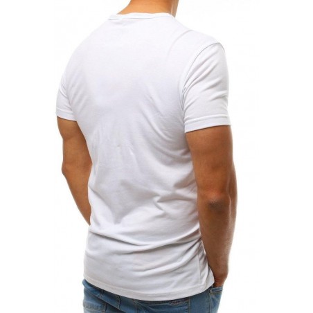 Pánske biele tričko s krátkym rukávom (rx3507)