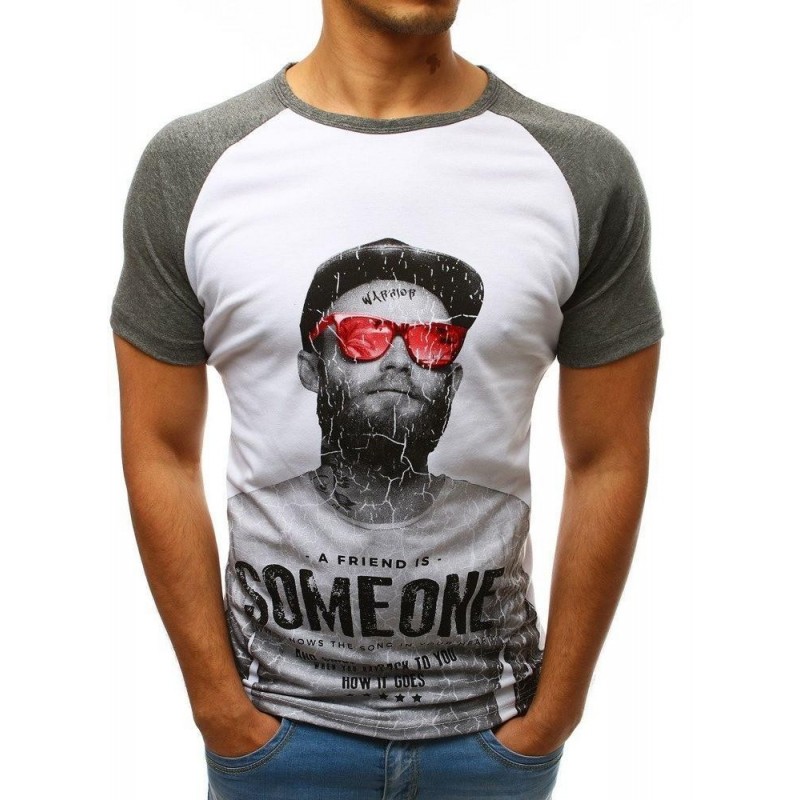 Tričko pánske s okrúhlym výstrihom (rx3516) - biele