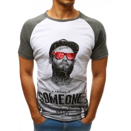 Tričko pánske s okrúhlym výstrihom (rx3516) - biele