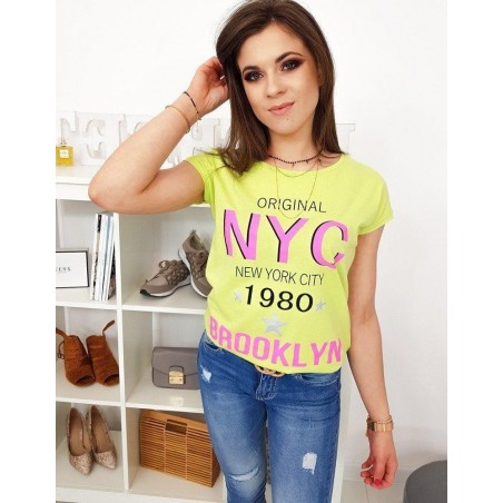 Dámske tričko s potlačou (ry1001) - limetkové