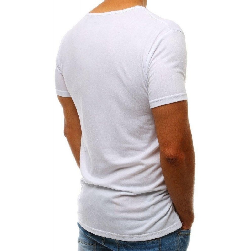 Moderné pánske tričko s potlačou (rx3513) - biele
