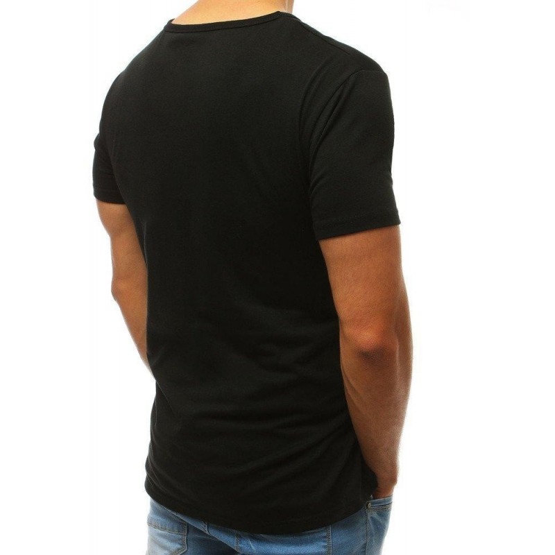 Moderné pánske tričko s potlačou (rx3514) - čierne