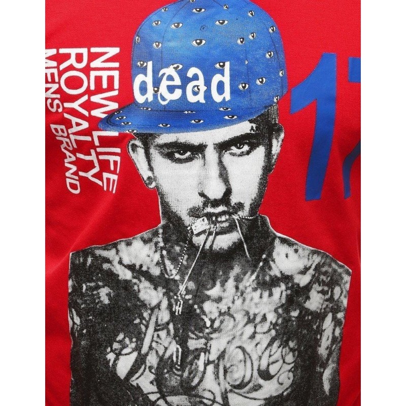 Moderné pánske tričko s potlačou (rx3515) - červené