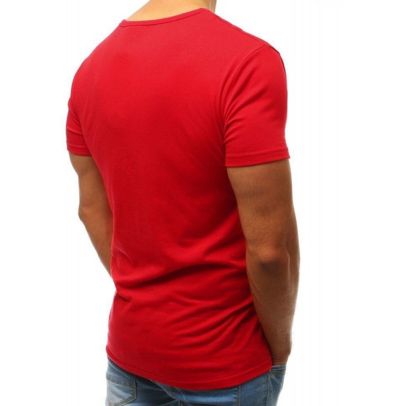 Moderné pánske tričko s potlačou (rx3515) - červené