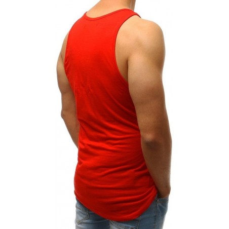 Červené tričko bez rukávov pre pánov (rx3582)