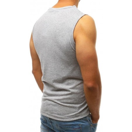Štýlové pánske tričko bez rukávov (rx3652) - svetlosivé