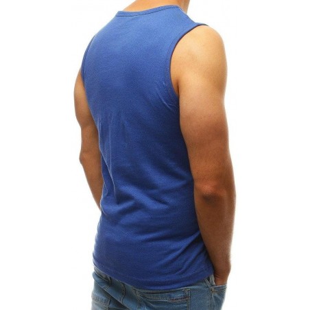 Štýlové pánske tričko bez rukávov (rx3656) - modré