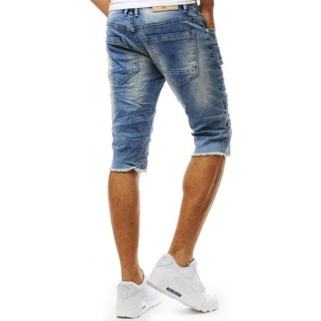 Potrhané rifľové kraťasy pre pánov (sx0921) - modré