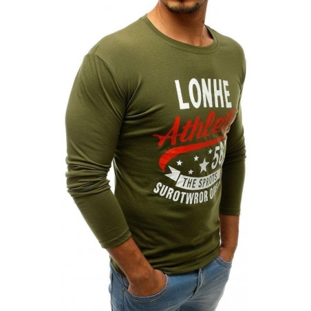 Zelené pánske tričko s dlhým rukávom (lx0506)